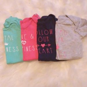 4 short sleeve onsies